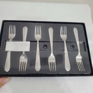 Stokes Stainless Steel Dessert Fork Set Polished Silver